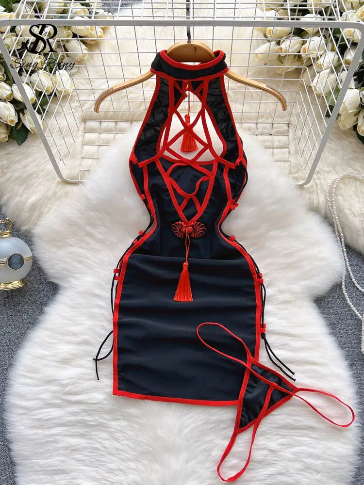 Slim Erotic Short Night Dress Pendant