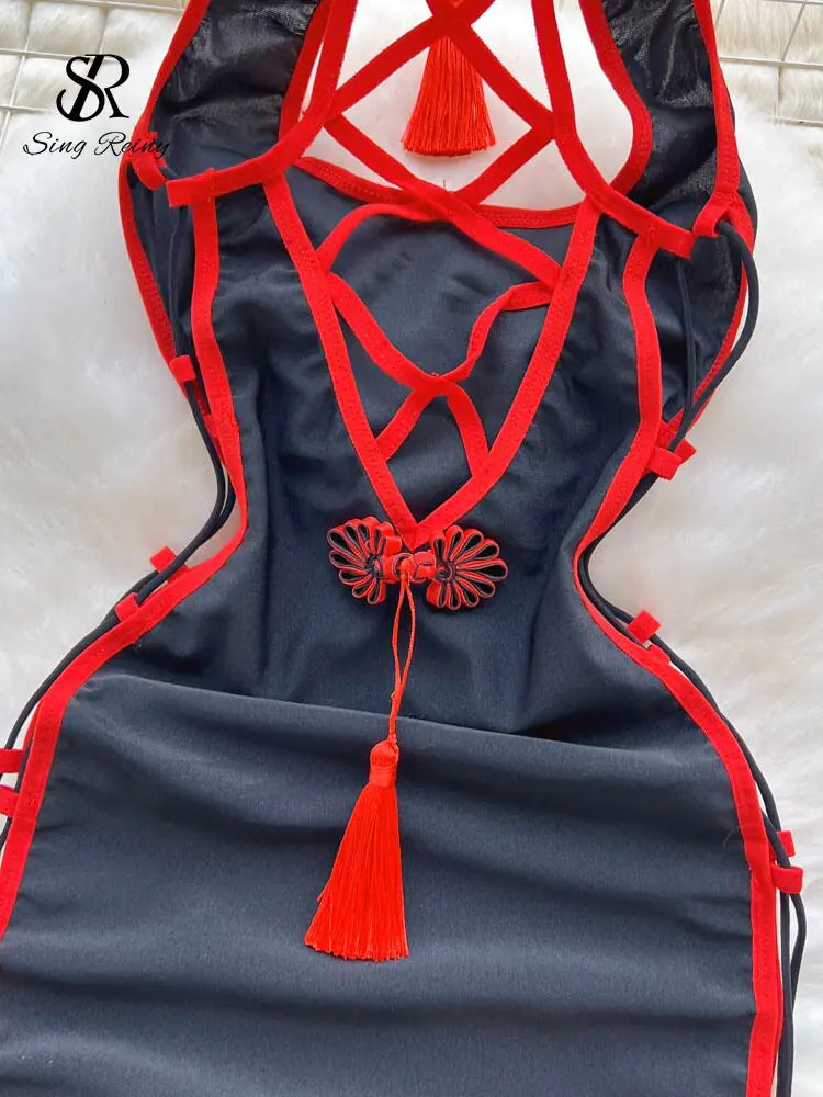 Slim Erotic Short Night Dress Pendant