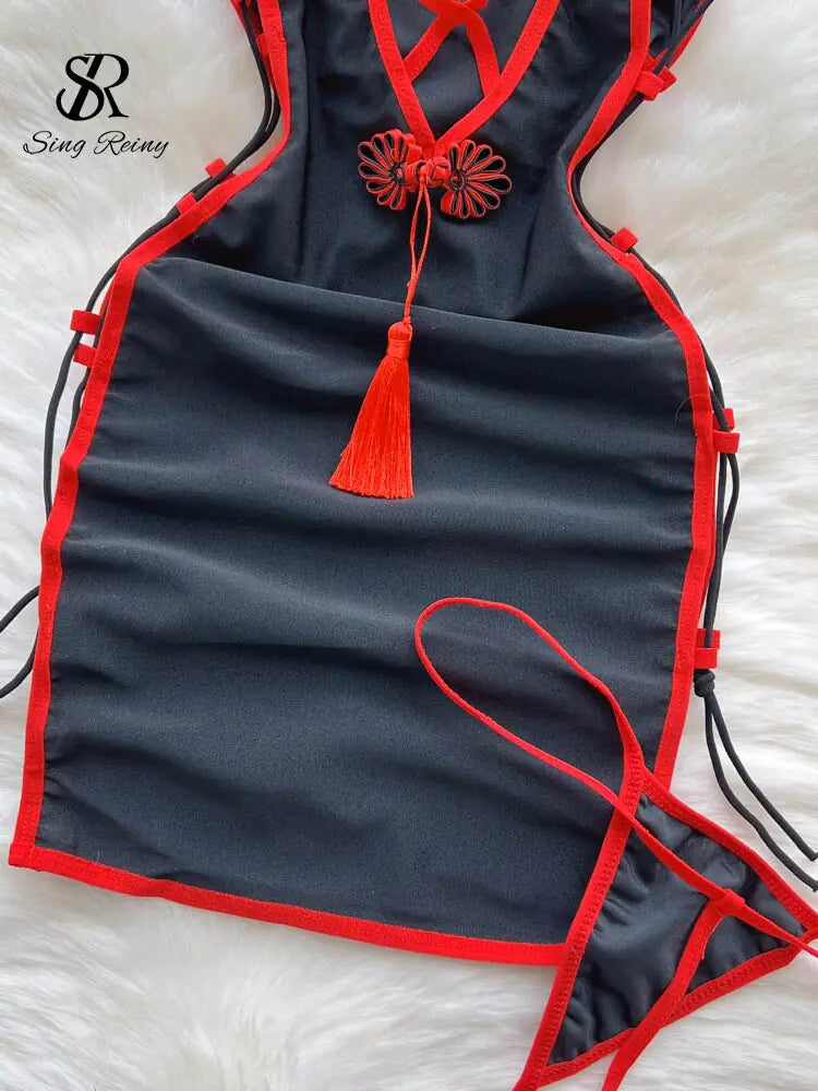 Slim Erotic Short Night Dress Pendant